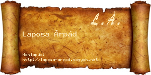 Laposa Árpád névjegykártya