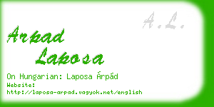 arpad laposa business card